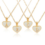 Personalized Heart Letter Necklace – Elegant Initial Pendant for Women