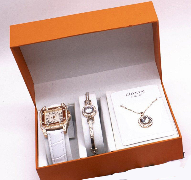 Luxury Women Watch Set with Bracelet and Necklace – Elegant Gift Jewelry Set