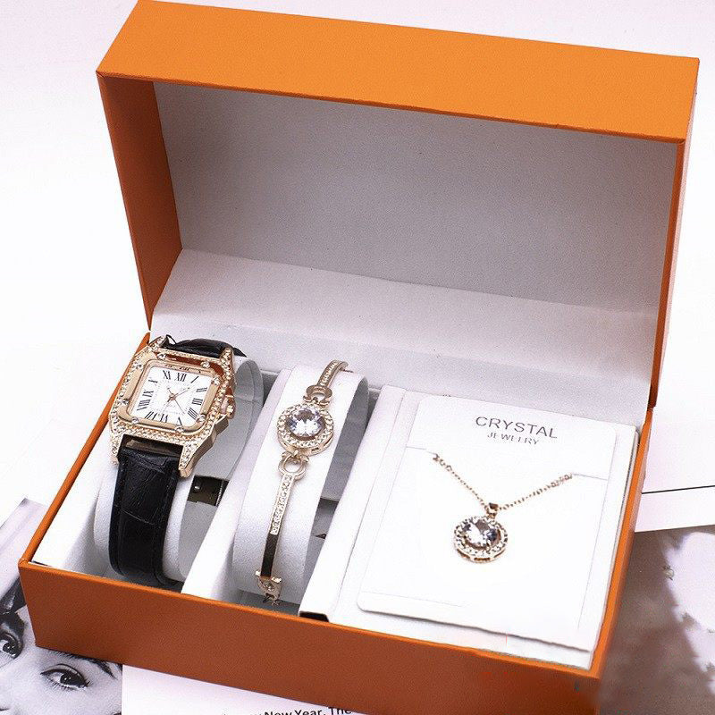 Luxury Women Watch Set with Bracelet and Necklace – Elegant Gift Jewelry Set