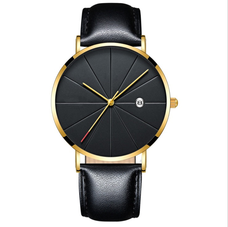 Men’s Waterproof Minimal Quartz Watch with Calendar – Elegant Business Style