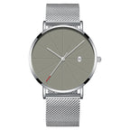 Men’s Waterproof Minimal Quartz Watch with Calendar – Elegant Business Style