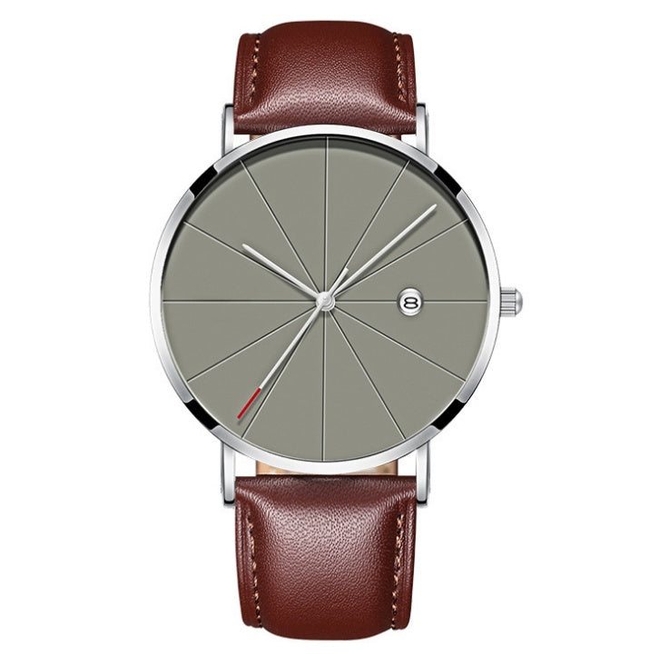 Men’s Waterproof Minimal Quartz Watch with Calendar – Elegant Business Style