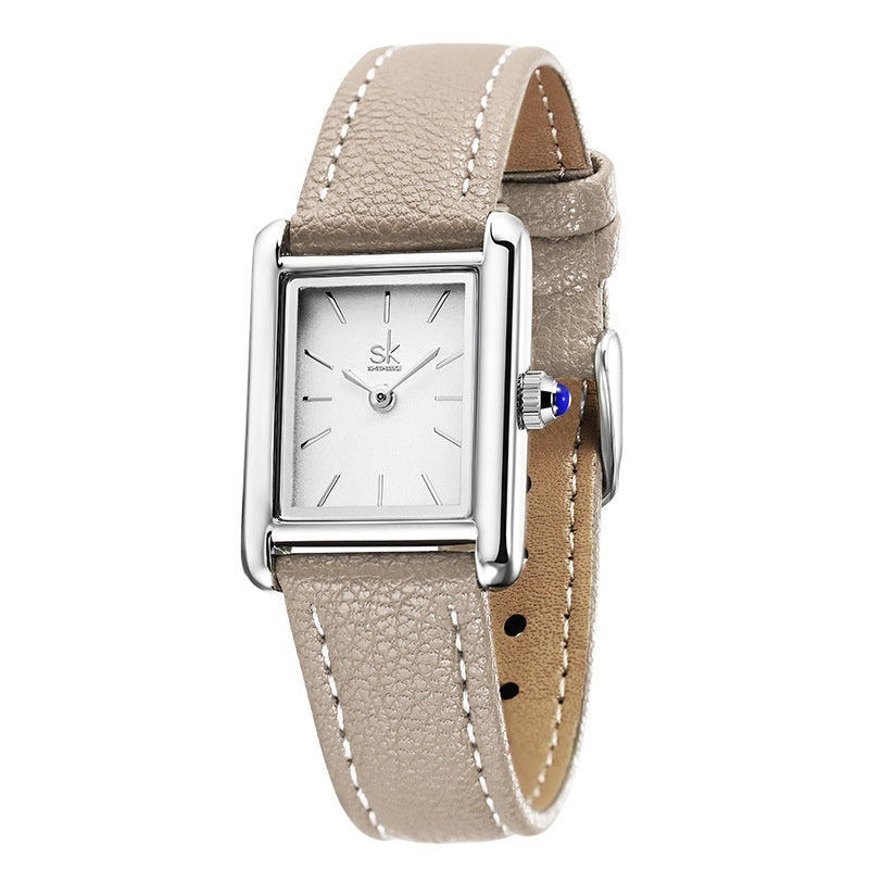 Women's Retro Square Quartz Watch – Minimalist Waterproof Fashion Watch