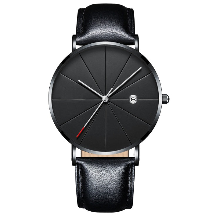 Men’s Waterproof Minimal Quartz Watch with Calendar – Elegant Business Style