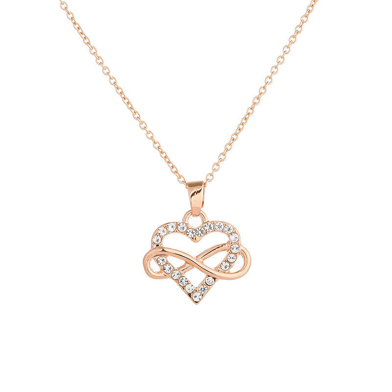 Unlimited Love Heart Necklace for Women – Elegant Gold Love Pendant