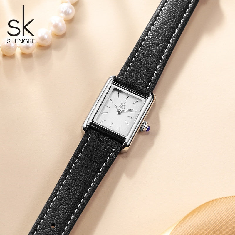 Women's Retro Square Quartz Watch – Minimalist Waterproof Fashion Watch