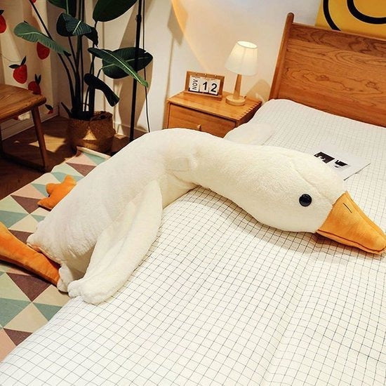 Gigantische Witte Gans Knuffel - Ultra Zacht Lichaamskussen