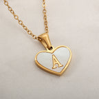 Personalized Heart Letter Necklace – Elegant Initial Pendant for Women