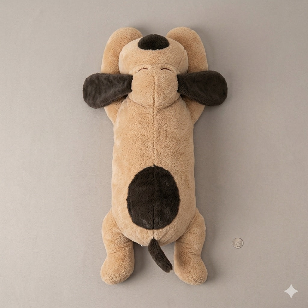 Zachte Liggende Puppy Knuffel - Comfort Kussen