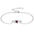 Elegant Adjustable MOM Bracelet – Silver Heart Bracelet Gift for Mothers