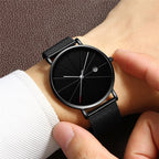 Men’s Waterproof Minimal Quartz Watch with Calendar – Elegant Business Style