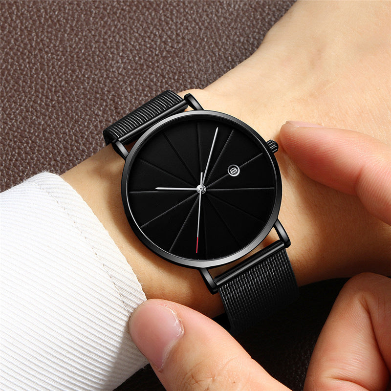 Men’s Waterproof Minimal Quartz Watch with Calendar – Elegant Business Style