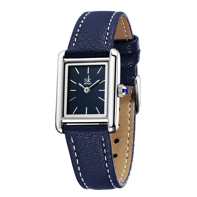 Women's Retro Square Quartz Watch – Minimalist Waterproof Fashion Watch