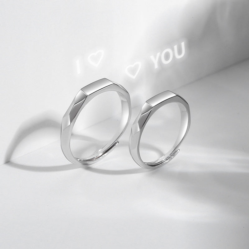 Hidden Love Projection Ring – “I Love You” Light Reveal | 925 Sterling Silver